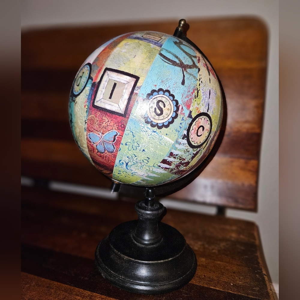 Demdaco Kelly Rae Roberts Layered Mixed Media Artist Explore Globe